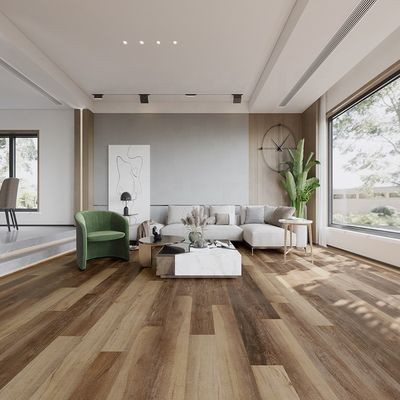 Σύγχρονο σχεδιασμό SPC δαπέδα 1,8m 6,5mm πυρόστακτο βινυλικό μαρμάρινο γυαλιστερό φινίρισμα πέτρα βλέμμα πτώση και κλειδαριά ξύλο Shandong Uk αποθήκη