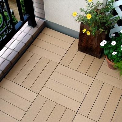 DIY Κλικ Κλειδώστε εξωτερικό δάπεδο ξύλο-πλαστικό σύνθετα πλακάκια για το δάπεδο κήπου