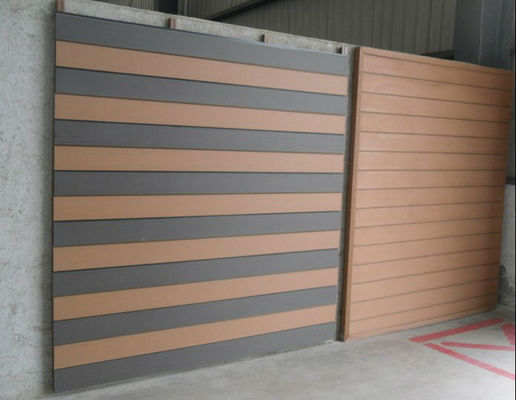 Προσαρμοσμένο χρώμα WPC Extrusion Fluted εξωτερικό τοίχωμα για σύγχρονη εξωτερική επένδυση