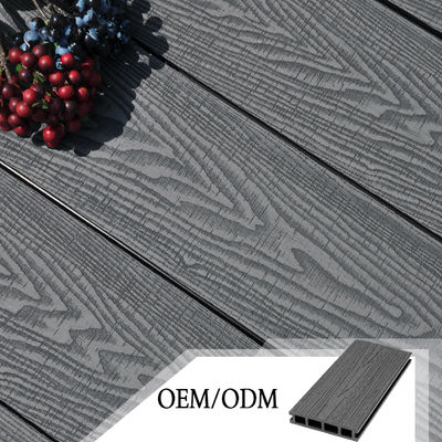 Καλύτερο Solid Core Piso WPC PVC Patios Timber Smooth 3D Embossing εξωτερικό σύνθετο κατάστρωμα