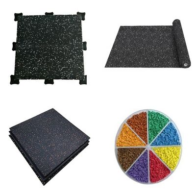 Προσαρμοσμένο Interlocking Rubber Floor για απορρόφηση κρούσματος 15mm/25mm Gym Flooring Rolls