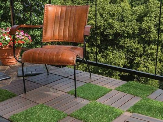 300x300x22/25mm Μέγεθος Διασυνδεόμενα πλακάκια επιπέδου με σύνθετο δάπεδο ξύλου-πλαστικού