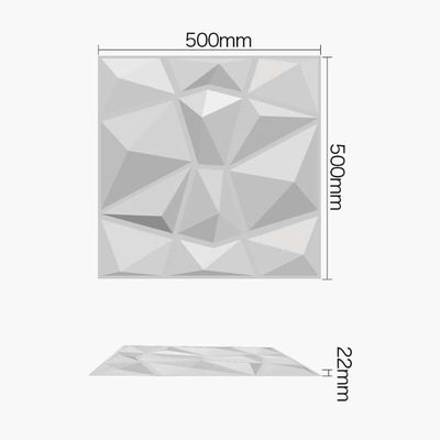 Λοξοπρεπές καθιστικό τηλεόραση Φόντο 500mm * 50mm PVC 3D τοίχωμα με σύγχρονο σχεδιασμό